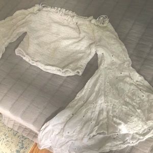 Surf gypsy tube top with long flowy sleeves